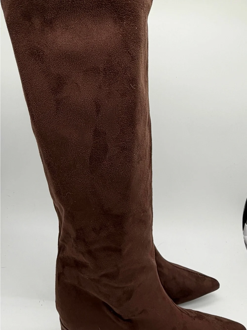 Women's Over-the-Knee Suede Boots in Dark Brown